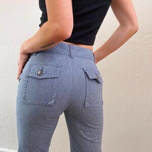 Y2K Marc by Marc Jacobs Blue Cotton Straight Leg Trouser Pants